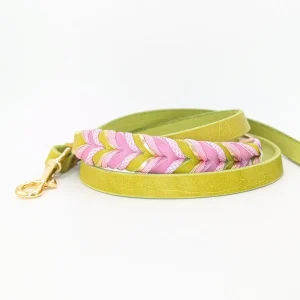 Leder Hundeleine „Bloom“ – handgemacht & in frischen Farben